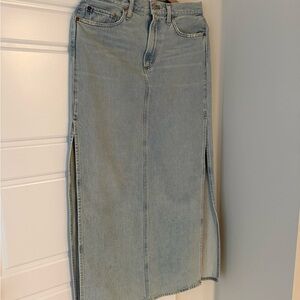 Agolde Light Blue Denim Skirt